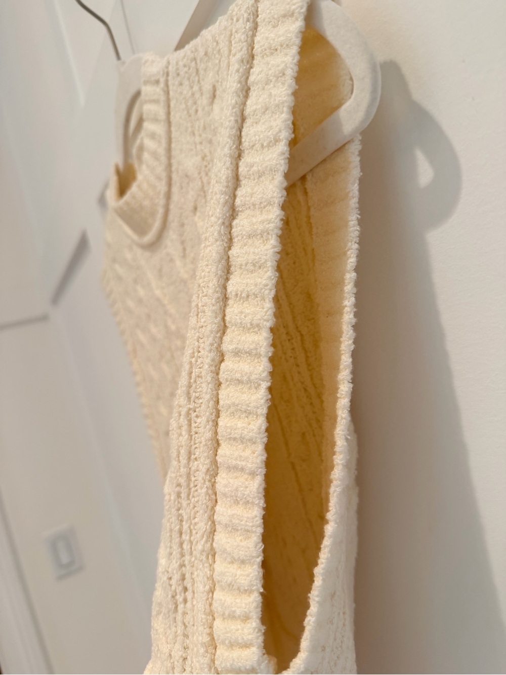 Free People Rowan Cream Cable Knit Sweater Vest - Picture 7 of 10